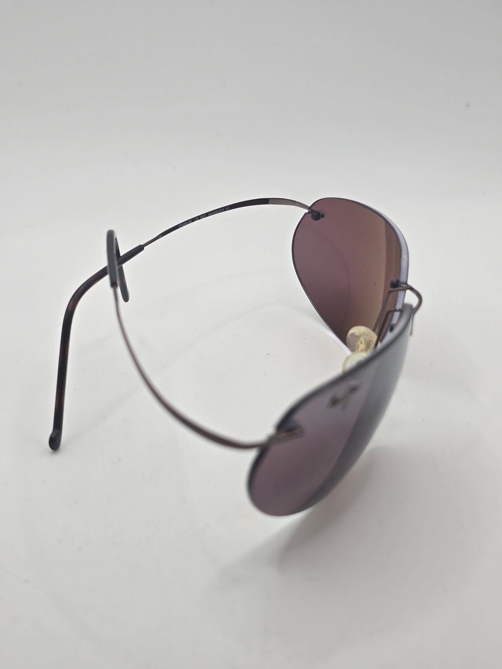 Maui Jim MJ Sport Titanium Rimless Wrap Around Sunglasses - Picture 6 of 7